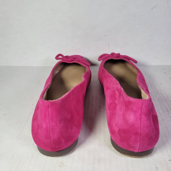 Naturalizer Women Fuchsia Suede Ballet Flats With Bow Detail Size 10 - Picture 3 of 7